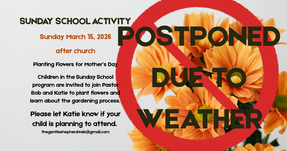 Planting with Kids Postponed